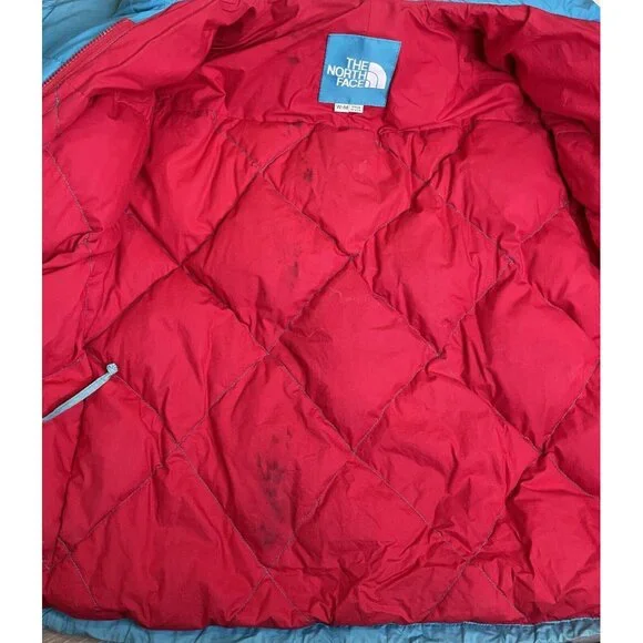 North Face Vintage 80s Down Feather Jacket Puffer Men’s Blue L - Picture 6 of 14